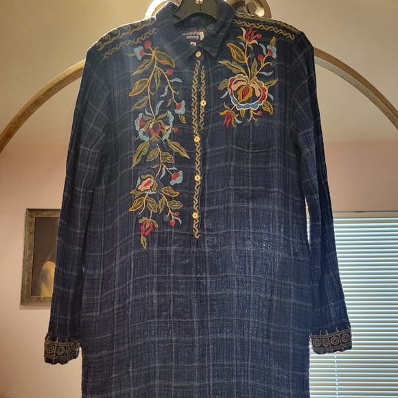 Johnny Was Margot cotton gauzed shirt dress - Picture 3 of 8